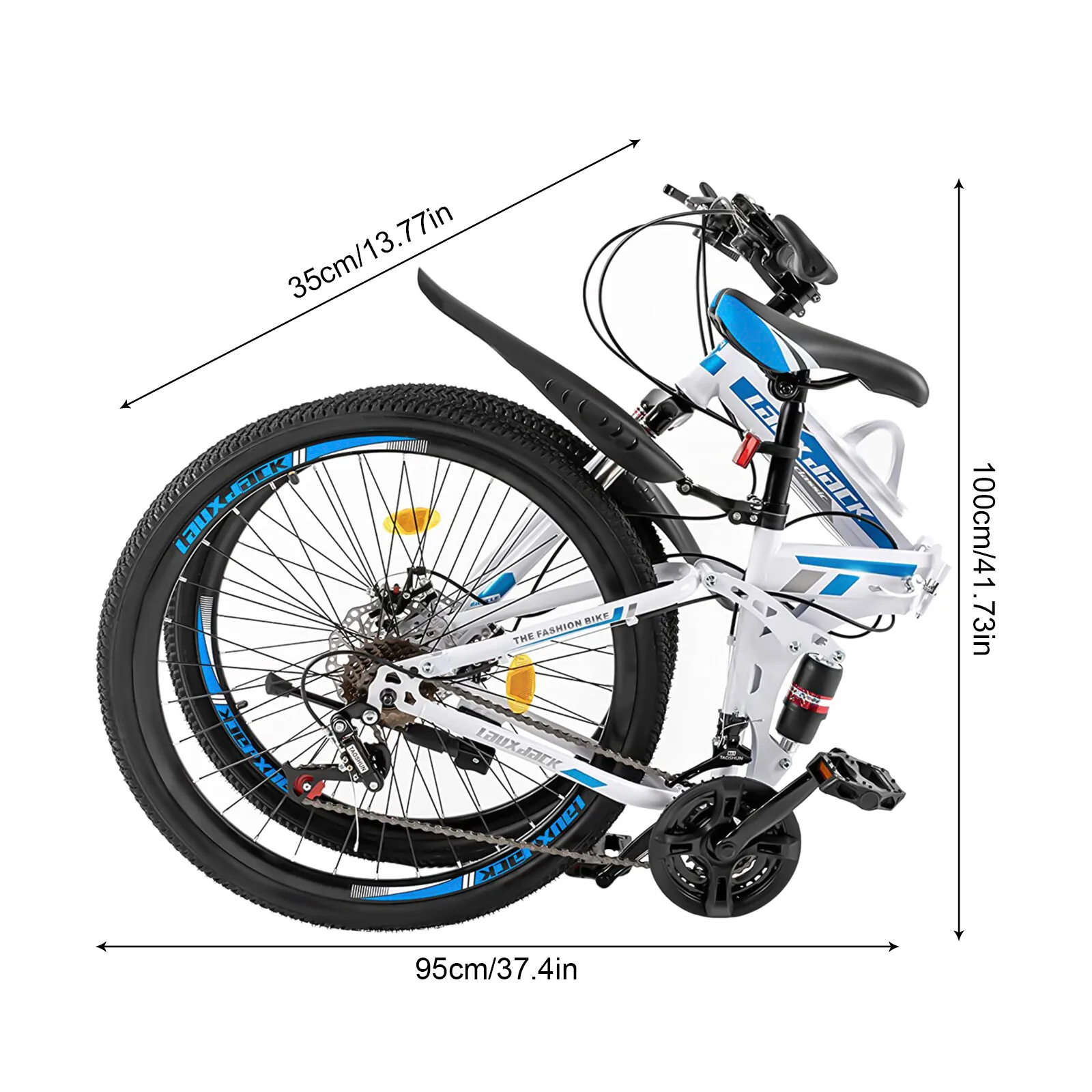 Mountain Biking For Fitness - 21-Speed 26 Inch Folding Mountain Bike
