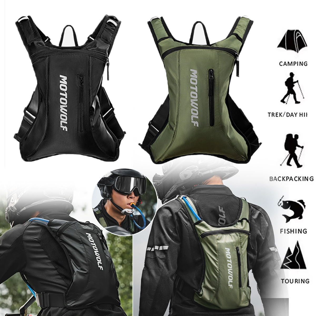 Motorcycle Cycling Hydration P - Mountain Biking Rucksack ulasan dan harga