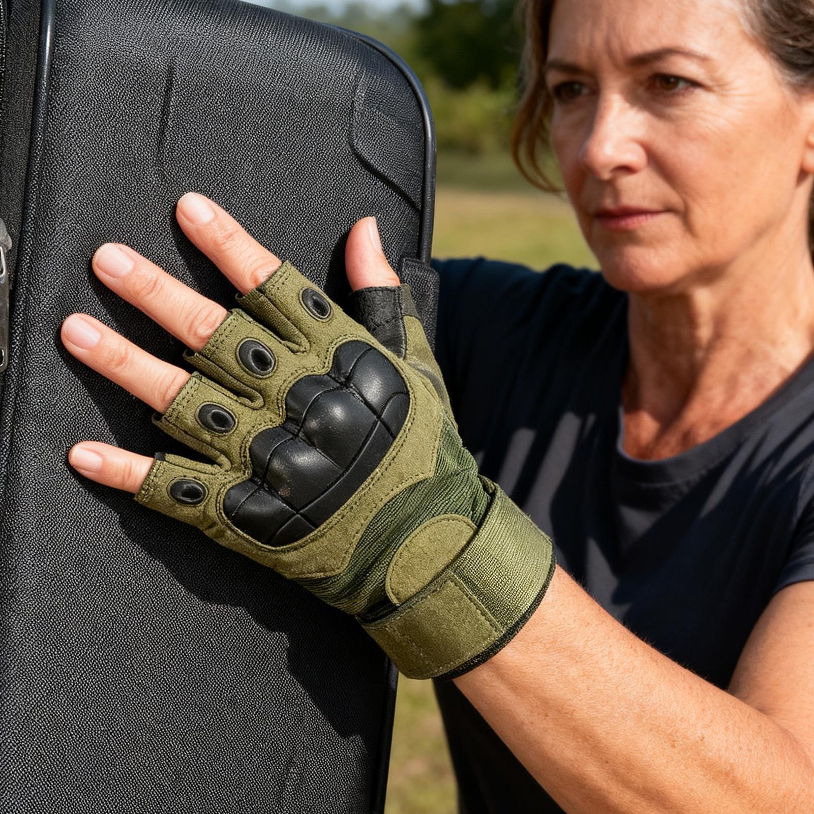 Bike Gloves Half Finger Shock  - Mountain Biking For Fitness ulasan dan harga